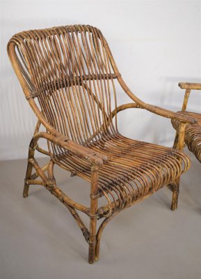 Chairs in Bamboo, Italy, 1960s, Set of 2-AOL-1245751