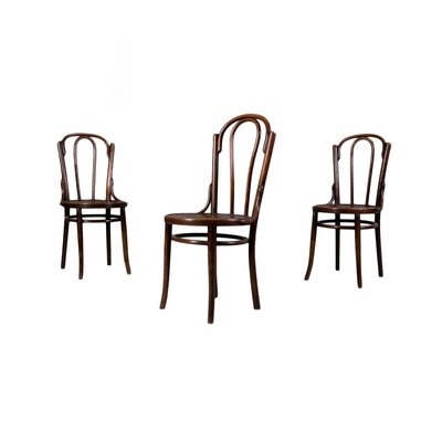 Chairs in Bent and Beech Wood by Michael Thonet, Set of 3-WZF-2028427