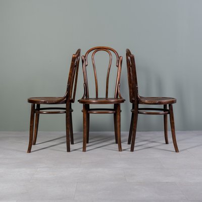 Chairs in Bent and Beech Wood by Michael Thonet, Set of 3-WZF-2028427