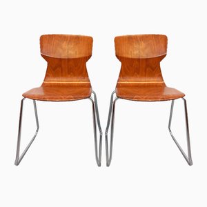 Chairs in Bentwood and Chrome from Casala, 1960s, Set of 2-AHO-1811711