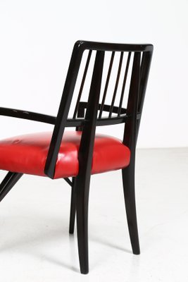 Chairs in Black Lacquered Wood by Paul Laszlo, 1950s, Set of 4-RCE-1099603