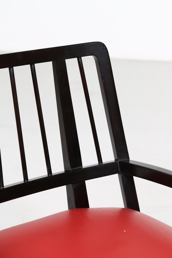 Chairs in Black Lacquered Wood by Paul Laszlo, 1950s, Set of 4