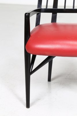 Chairs in Black Lacquered Wood by Paul Laszlo, 1950s, Set of 4-RCE-1099603