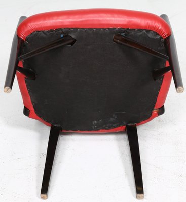 Chairs in Black Lacquered Wood by Paul Laszlo, 1950s, Set of 4-RCE-1099603