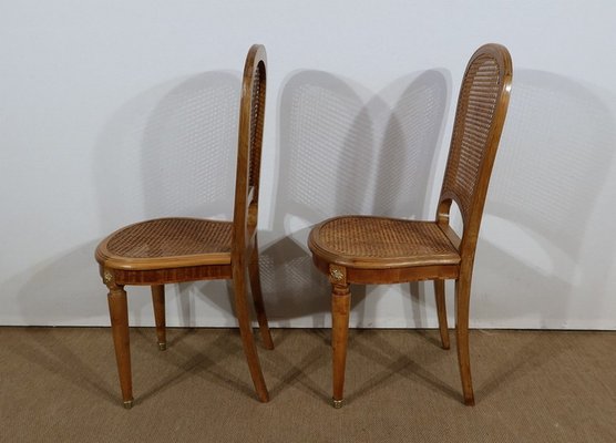 Chairs in Cane & Solid Blonde Cherry, 1920s or 1930s, Set of 2-RVK-1222075