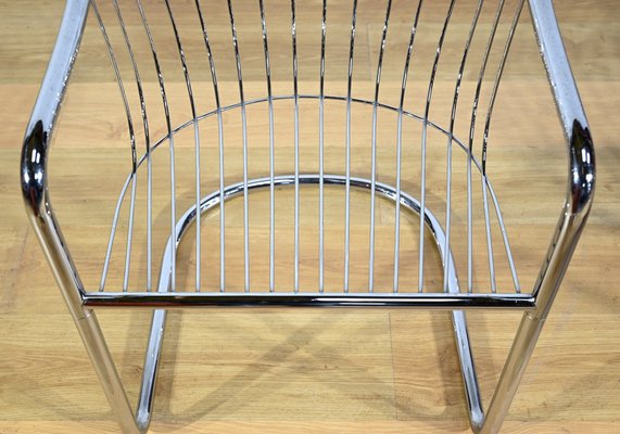 Chairs in Chromed Metal by Gastone Rinaldi for Rima, 1970s, Set of 6-RVK-1800250