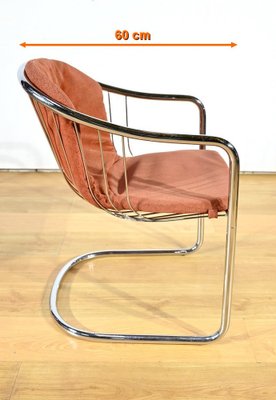 Chairs in Chromed Metal by Gastone Rinaldi for Rima, 1970s, Set of 6-RVK-1800250