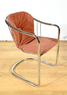 Chairs in Chromed Metal by Gastone Rinaldi for Rima, 1970s, Set of 6-RVK-1800250