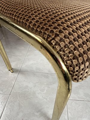 Chairs in Golden Metal and Fabric, Italy, 1970s, Set of 6-YST-1802338