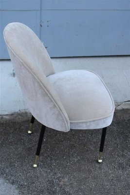 Chairs in Gray Velvet by Gastone Rinaldi for Rima, 1950s, Set of 2-EH-1298636