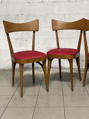 Chairs in Ico Parisi Style, 1950s, Set of 4-JHL-1706686