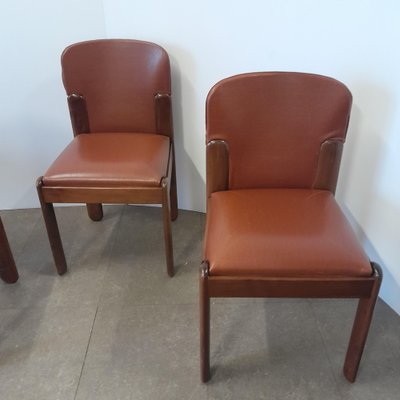 Chairs in Leather by Silvio Coppola for Bernini, 1970s, Set of 4-LMR-1722304