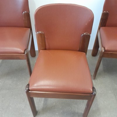 Chairs in Leather by Silvio Coppola for Bernini, 1970s, Set of 4-LMR-1722304