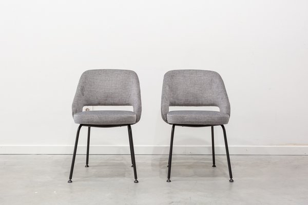 Chairs in Metal and Fabric, 1970s, Set of 2-UJE-1145964