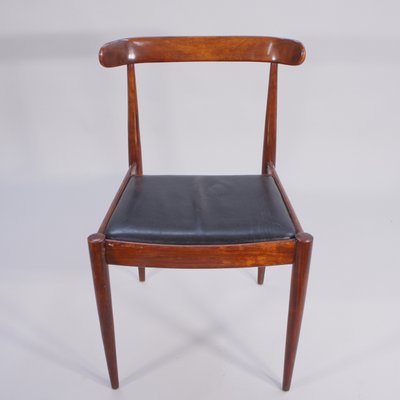 Chairs in Rosewood and Leather, Set of 6-SGX-1054144