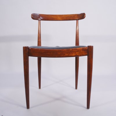 Chairs in Rosewood and Leather, Set of 6-SGX-1054144