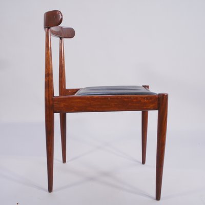 Chairs in Rosewood and Leather, Set of 6-SGX-1054144