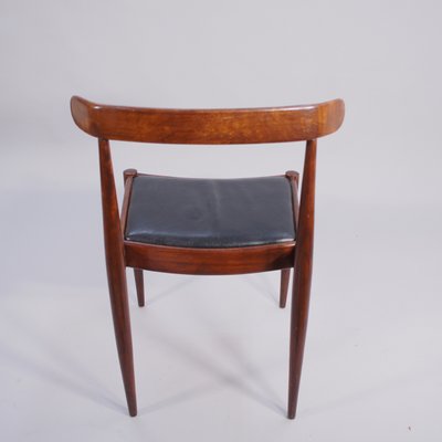 Chairs in Rosewood and Leather, Set of 6-SGX-1054144