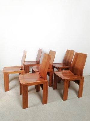 Chairs in the style of Carlo Scarpa, Italy, 1970s, Set of 6-UIW-1447796