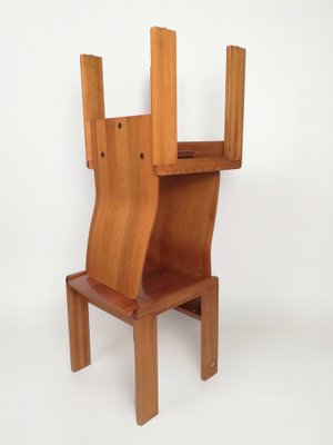 Chairs in the style of Carlo Scarpa, Italy, 1970s, Set of 6-UIW-1447796