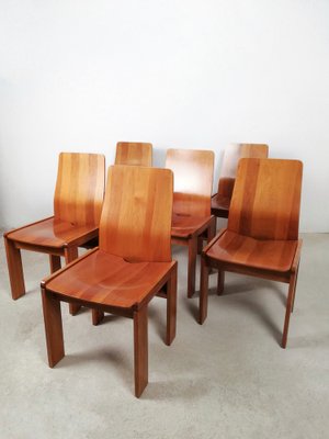 Chairs in the style of Carlo Scarpa, Italy, 1970s, Set of 6-UIW-1447796