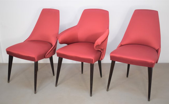 Chairs in the style of Osvaldo Borsani, Italy, 1960s, Set of 3-AOL-1315256