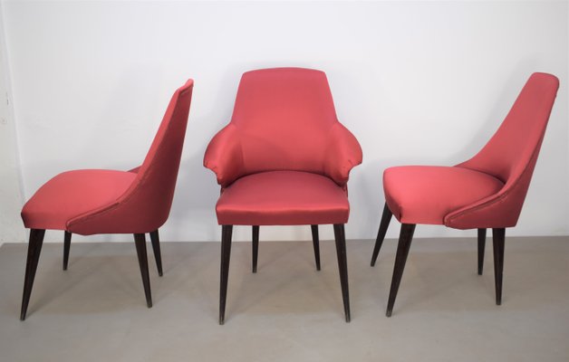 Chairs in the style of Osvaldo Borsani, Italy, 1960s, Set of 3-AOL-1315256