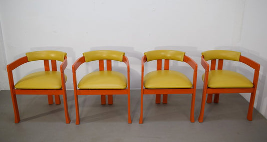 Chairs in the style of Pi Greco, Italy, 1960s, Set of 4