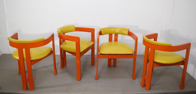 Chairs in the style of Pi Greco, Italy, 1960s, Set of 4-AOL-1754593