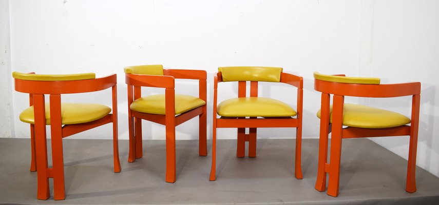 Chairs in the style of Pi Greco, Italy, 1960s, Set of 4-AOL-1754593