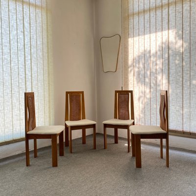 Chairs in Vienna Straw and Ash Wood, 1970s, Set of 4-GTS-1325656