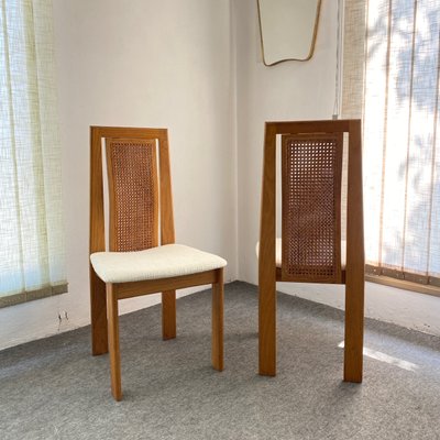 Chairs in Vienna Straw and Ash Wood, 1970s, Set of 4-GTS-1325656