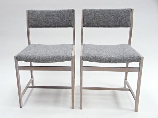 Chairs in Whitened Oakwood & Kvadrat Fabric, Set of 2-EP-1770536