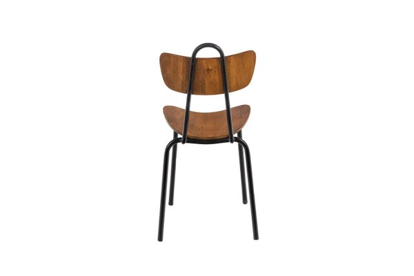 Chairs in Wood and Metal, 1950s, Set of 4-CEJ-1082086