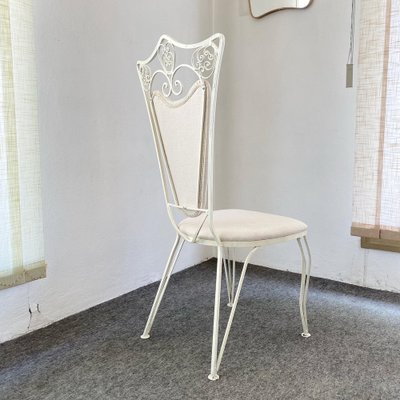 Chairs in Wrought Iron with Fabric Seats & Back, 1970s, Set of 4-GTS-1263627