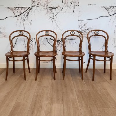 Chairs No. 14 by Ton for Svejk Restaurant, 1990s, Set of 4-SJU-1818583