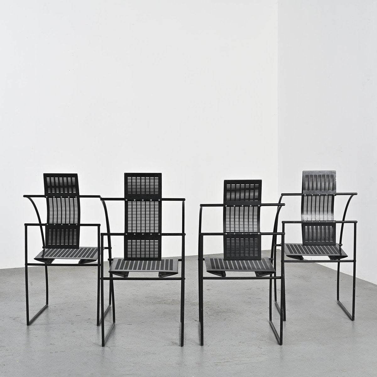 Chairs Quinta by Mario Botta for Alias, 1985, Set of 4