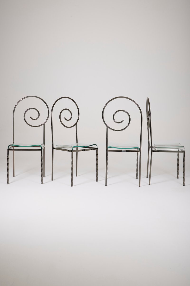 Chairs Suspiral by Luigi Serafini, Set of 4