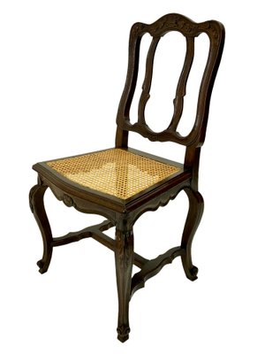 Chairs with Rattan Braid, France, 1750s, Set of 4-CXC-982712