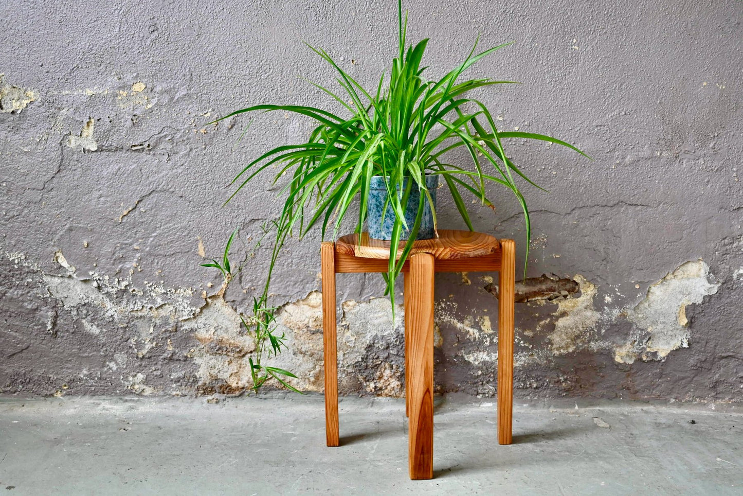 Chalet Pine Stool, 1970s