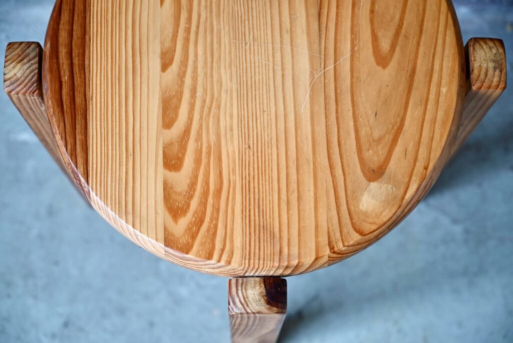 Chalet Pine Stool, 1970s