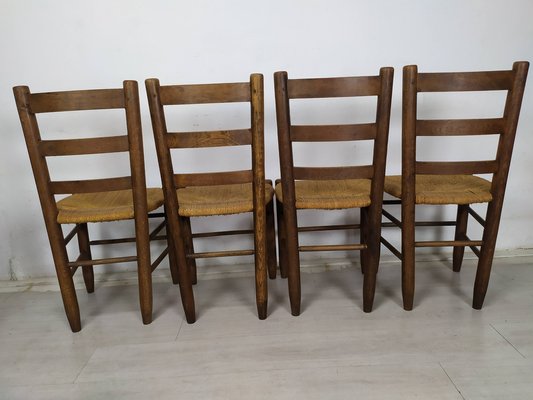 Chalet Style Chairs by Charlotte Perriand, 1960s, Set of 4-EAD-1747177