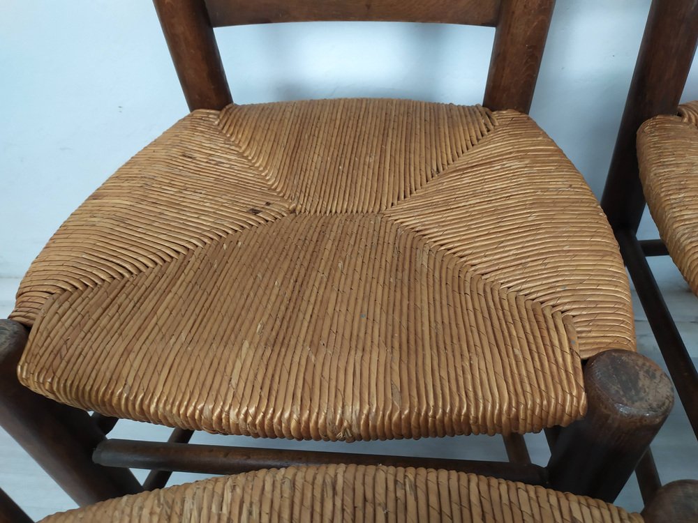 Chalet Style Chairs by Charlotte Perriand, 1960s, Set of 4