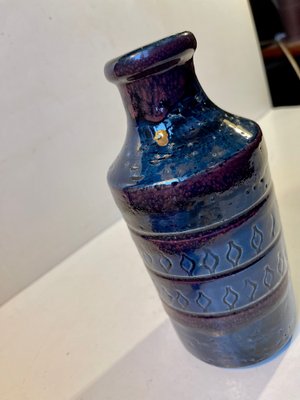 Chamotte Stoneware Vase in Blue and Purple Glaze from Bitossi, 1960s-LCR-1162463