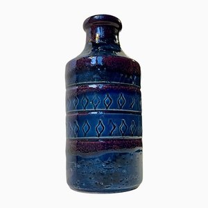 Chamotte Stoneware Vase in Blue and Purple Glaze from Bitossi, 1960s-LCR-1162463