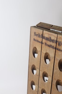 Champagne Wine Rack in Oak, 1980s-ESB-1436303