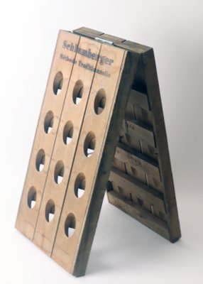 Champagne Wine Rack in Oak, 1980s-ESB-1436303