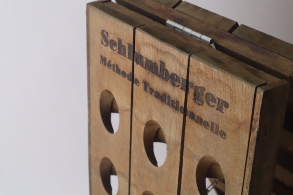 Champagne Wine Rack in Oak, 1980s-ESB-1436303