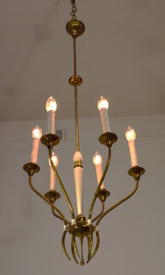 Chandelier 6 Lights, Italy, 1950s-AOL-1772597