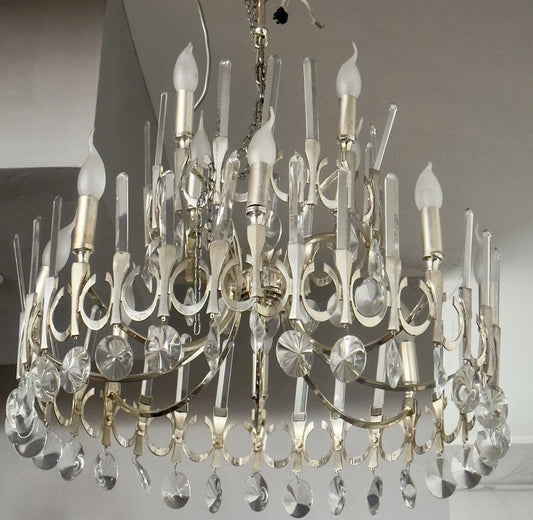 Chandelier attributed to Gaetano Sciolari, 1970s